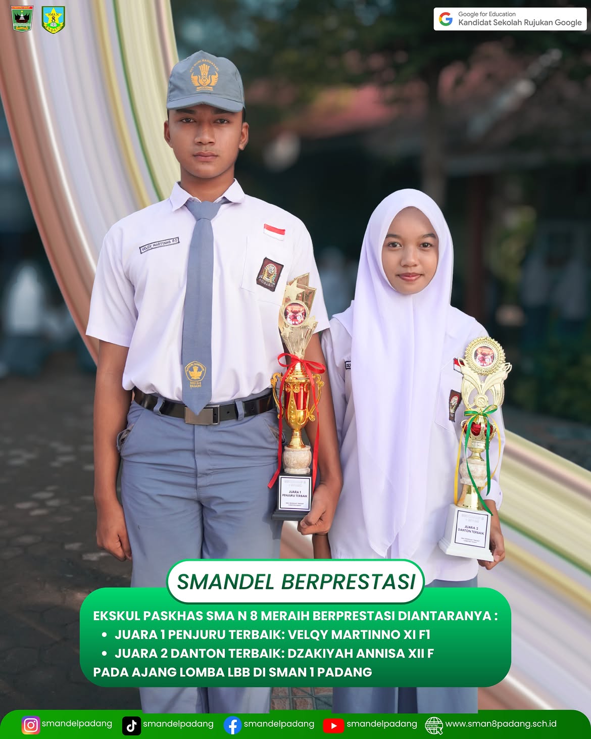 Ekskul Paskhas SMAN 8 Padang Raih Prestasi Gemilang pada Lomba LBB SMAN 1 Padang
