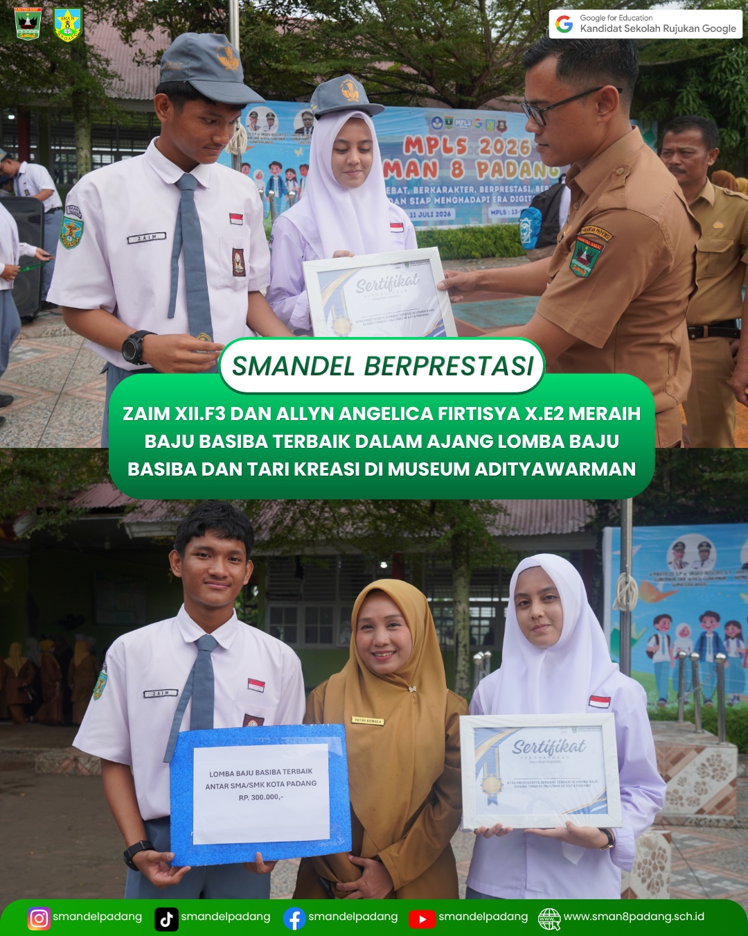 Siswa SMA N 8 Padang Raih Prestasi di Kancah Regional
